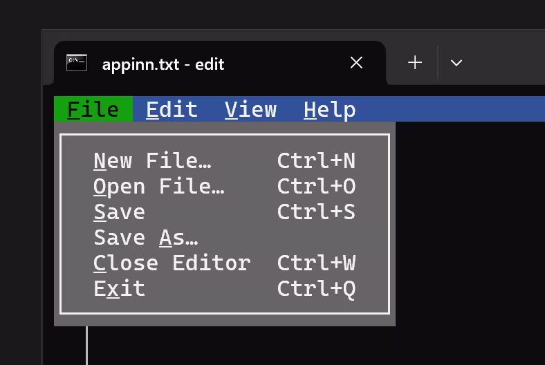 Vim 替代者？微软发布开源命令行编辑器 Edit，大小不到 250kB 4