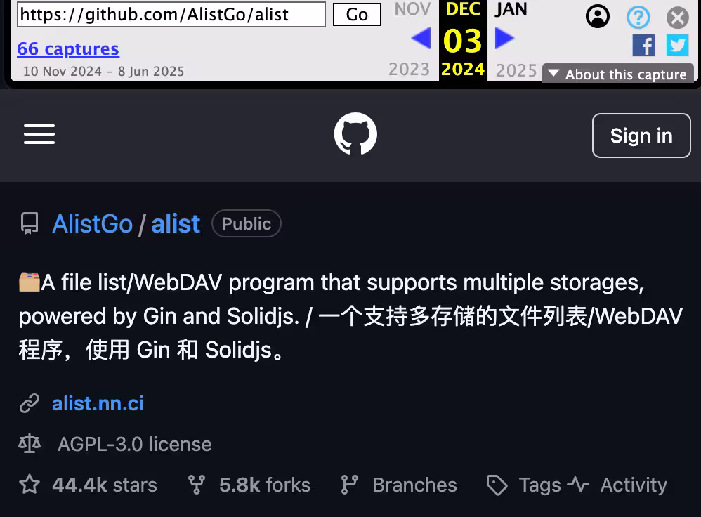 著名网盘聚合工具 Alist 被出售，官网已切换域名。但新公司有黑历史... 4